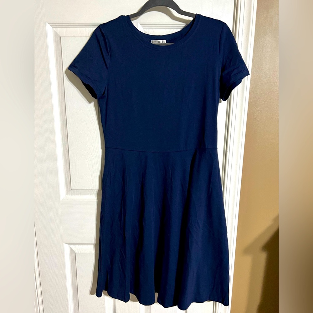 Large, Navy Blue dress. Never worn.